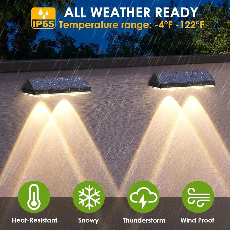 Newly Upgraded Solar Fence Light - 8 Sets. Solar Outdoor Lights. Multiple Modes. External Lights, Suitable for Terrace Fences, Stair Handrails, Swimming Pools, Walls, and Home Holiday Decorations.